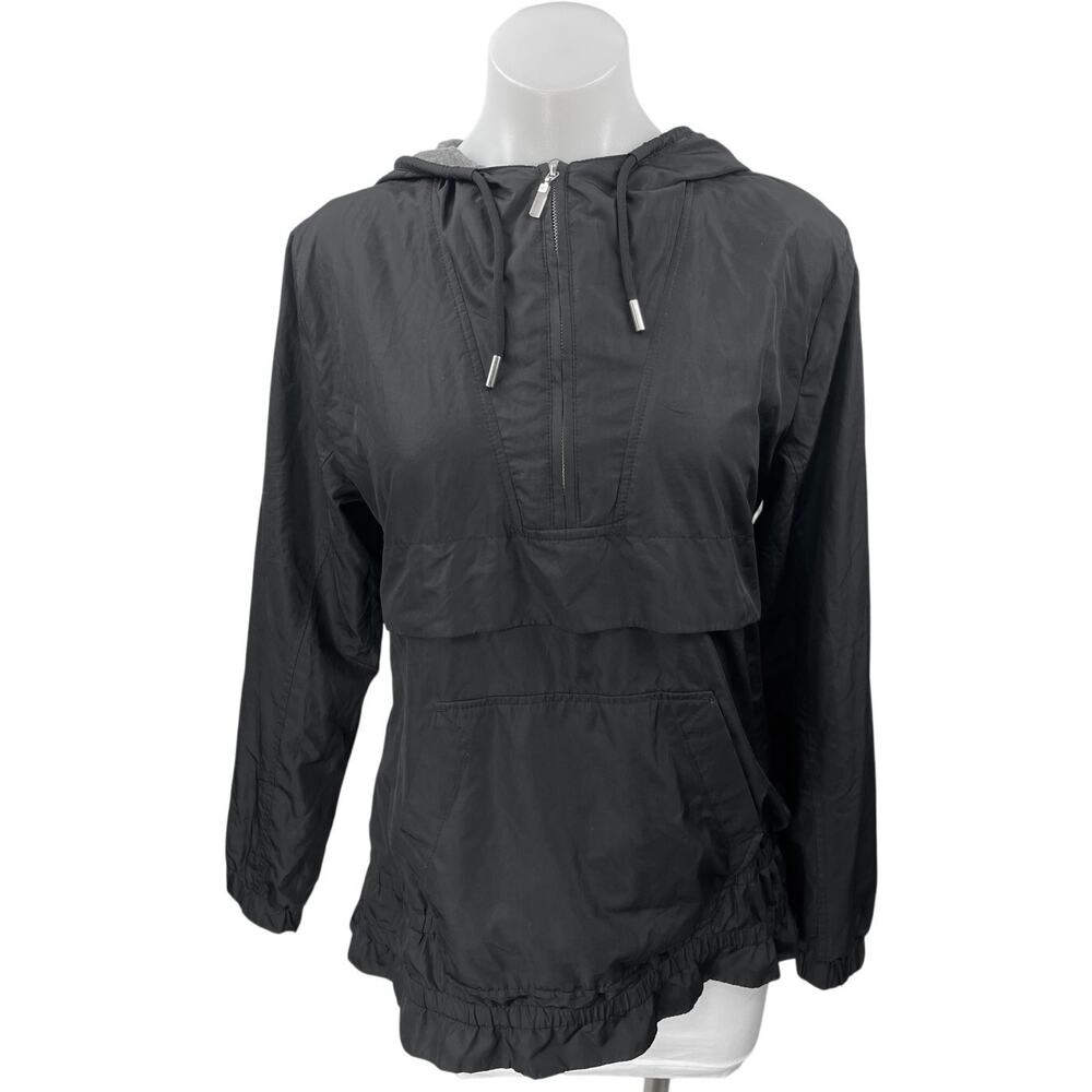 Abercrombie & Fitch Black Long Sleeve Hoodie Hooded Windbreaker Coat Jacket M